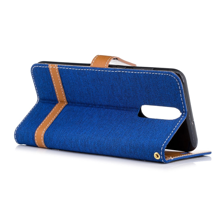 Color Matching Denim Texture Leather Case for Huawei Mate 10 Lite, with Holder & Card Slots & Wallet & Lanyard