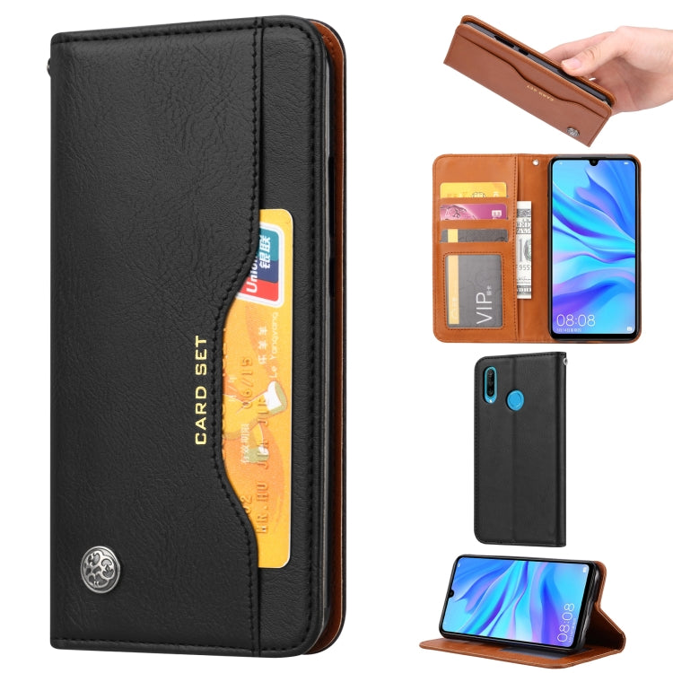 For Huawei Y7P 2020/P40 lite E Knead Skin Texture Horizontal Flip Leather Case , with Photo Frame & Holder & Card Slots & Wallet