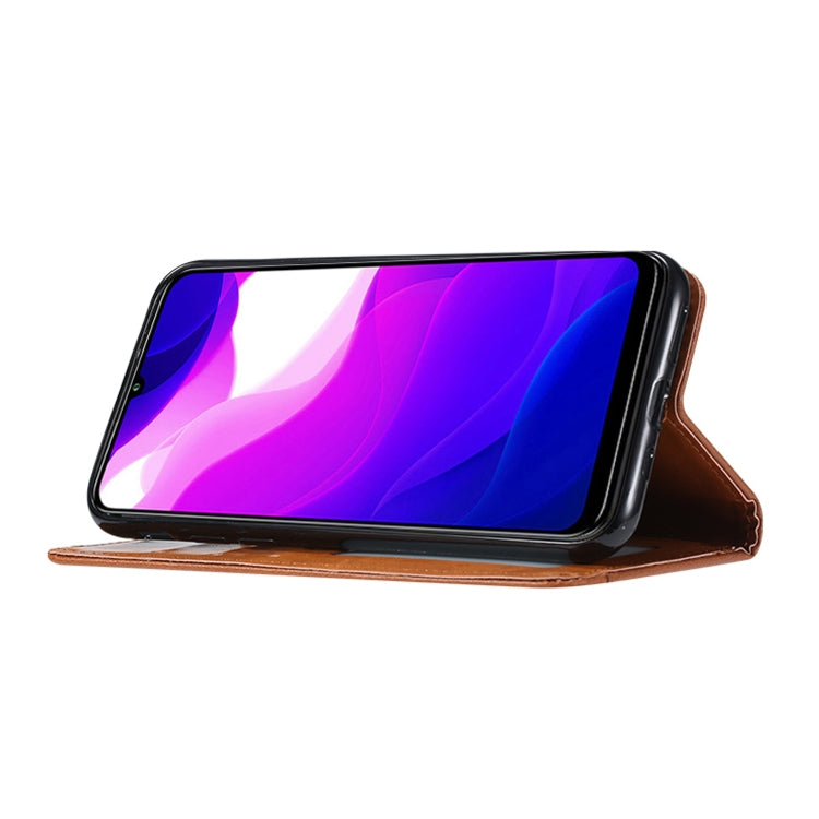 For Xiaomi Mi 10 Lite Knead Skin Texture Horizontal Flip Leather Case , with Photo Frame & Holder & Card Slots & Wallet