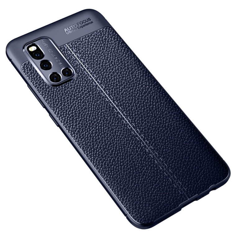 For VIVO V19 Litchi Texture TPU Shockproof Case
