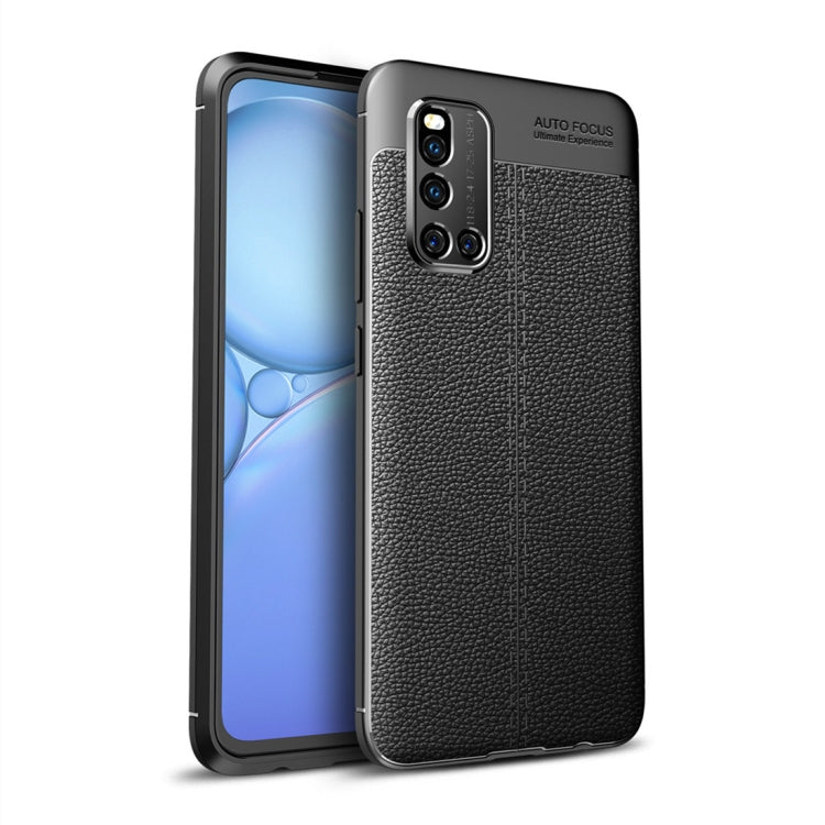 For VIVO V19 Litchi Texture TPU Shockproof Case
