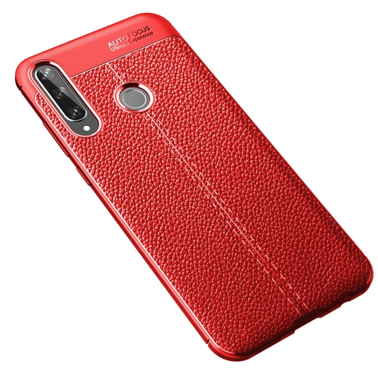 For Huawei Y6P Litchi Texture TPU Shockproof Case