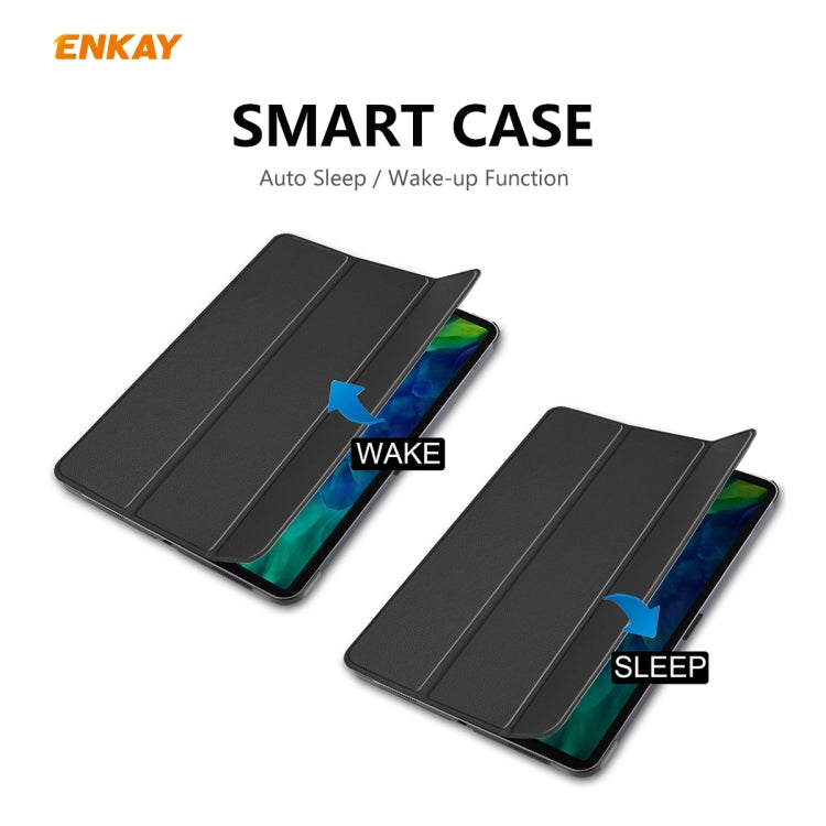 For iPad Pro 11 2022 / 2020 / 2021 ENKAY ENK-8001 Denim Pattern Horizontal Flip Leather Smart Tablet Case with Holder