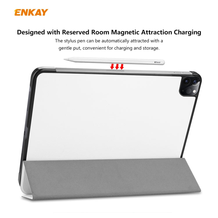 For iPad Pro 11 2022 / 2020 / 2021 ENKAY ENK-8001 Denim Pattern Horizontal Flip Leather Smart Tablet Case with Holder