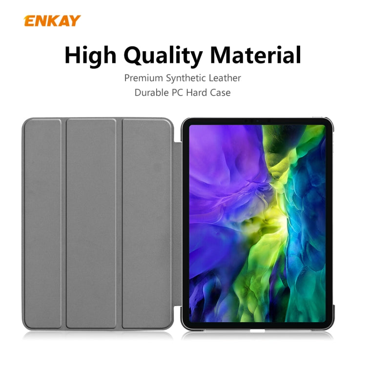 For iPad Pro 11 2022 / 2020 / 2021 ENKAY ENK-8001 Denim Pattern Horizontal Flip Leather Smart Tablet Case with Holder