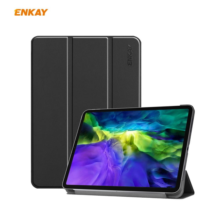 For iPad Pro 11 2022 / 2020 / 2021 ENKAY ENK-8001 Denim Pattern Horizontal Flip Leather Smart Tablet Case with Holder