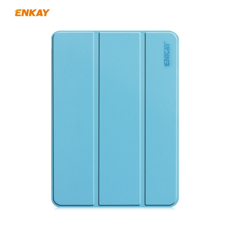 For iPad Pro 11 2022 / 2020 / 2021 ENKAY ENK-8001 Denim Pattern Horizontal Flip Leather Smart Tablet Case with Holder