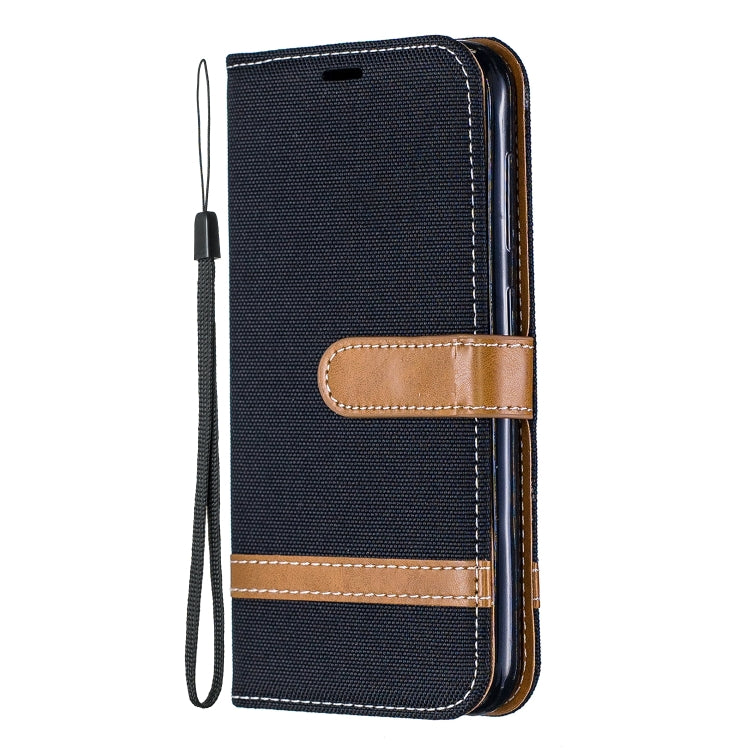 Color Matching Denim Texture Leather Case for  Galaxy  A6, with Holder & Card Slots & Wallet & Lanyard