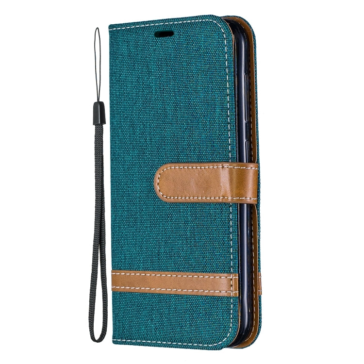 Color Matching Denim Texture Leather Case for  Galaxy  A6, with Holder & Card Slots & Wallet & Lanyard