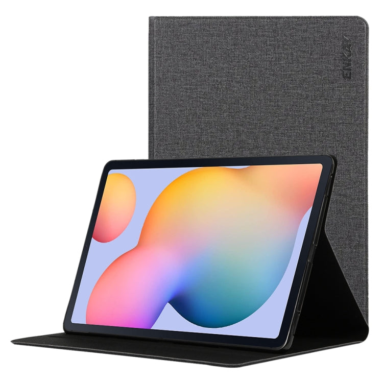 For Samsung Galaxy Tab S6 Lite P610 / P615 / Tab S6 Lite 2022 / P613 / P619 ENKAY Coarse Cloth Leather Smart Tablet Case