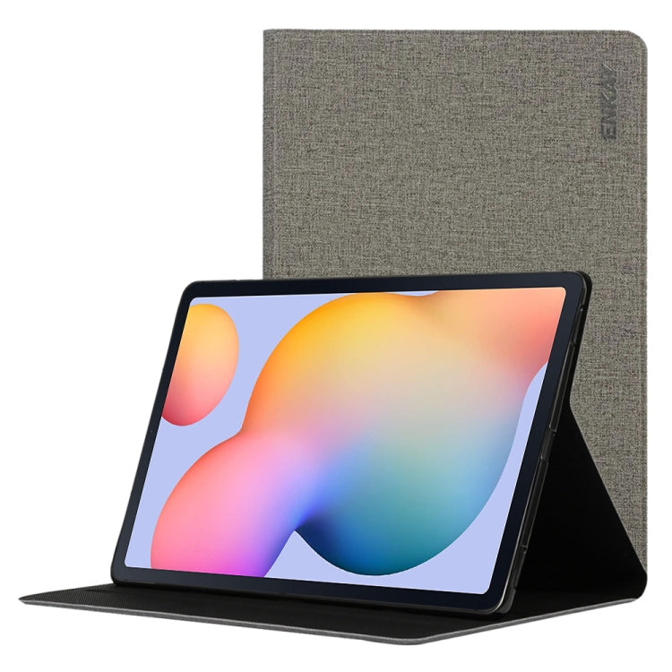For Samsung Galaxy Tab S6 Lite P610 / P615 / Tab S6 Lite 2022 / P613 / P619 ENKAY Coarse Cloth Leather Smart Tablet Case
