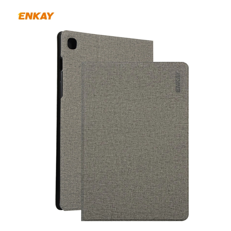 For Samsung Galaxy Tab S6 Lite P610 / P615 / Tab S6 Lite 2022 / P613 / P619 ENKAY Coarse Cloth Leather Smart Tablet Case