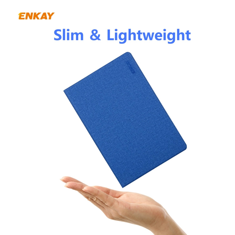 For Samsung Galaxy Tab S6 Lite P610 / P615 / Tab S6 Lite 2022 / P613 / P619 ENKAY Coarse Cloth Leather Smart Tablet Case