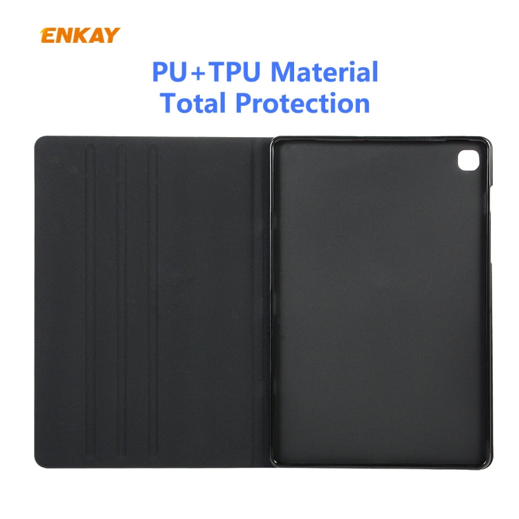For Samsung Galaxy Tab S6 Lite P610 / P615 / Tab S6 Lite 2022 / P613 / P619 ENKAY Coarse Cloth Leather Smart Tablet Case