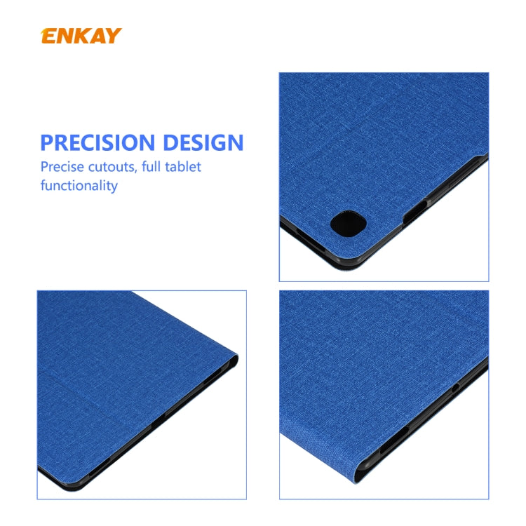 For Samsung Galaxy Tab S6 Lite P610 / P615 / Tab S6 Lite 2022 / P613 / P619 ENKAY Coarse Cloth Leather Smart Tablet Case