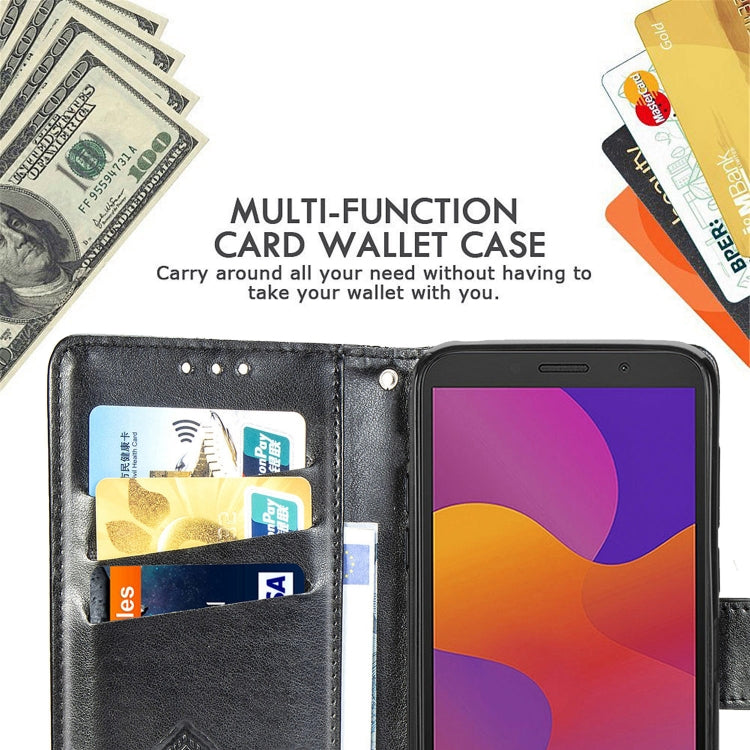 For Huawei Y5P Butterfly Love Flower Embossed Horizontal Flip Leather Case with Bracket / Card Slot / Wallet / Lanyard