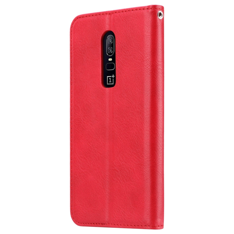 Knead Skin Texture Horizontal Flip Leather Case for OnePlus 6, with Photo Frame & Holder & Card Slots & Wallet