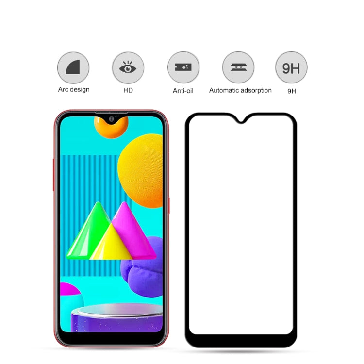 For Samsung Galaxy M01 mocolo 0.33mm 9H 2.5D Full Glue Tempered Glass Film