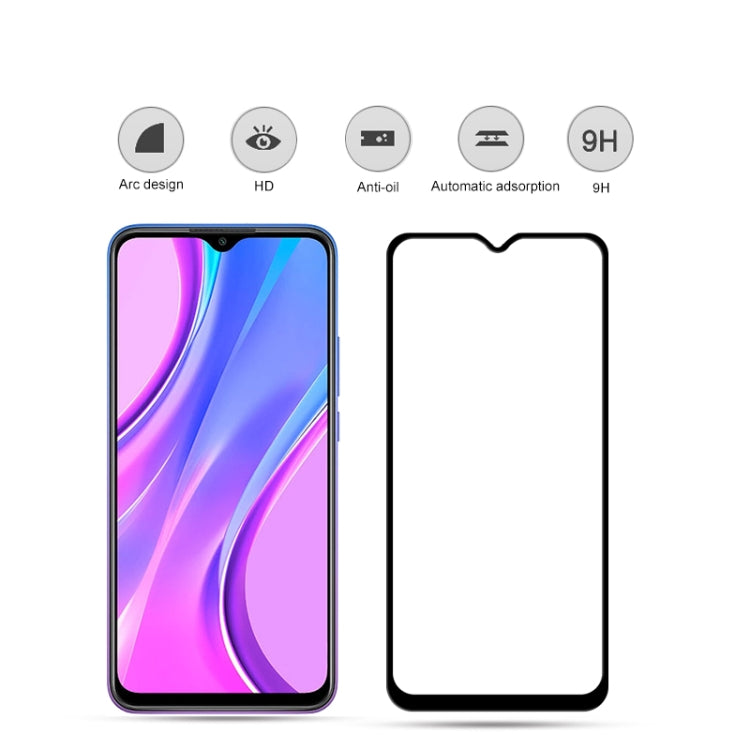 For Xiaomi Redmi 9A mocolo 0.33mm 9H 2.5D Full Glue Tempered Glass Film