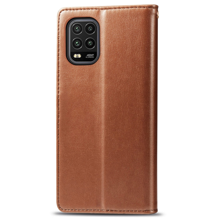 For Xiaomi Mi 10 Lite 5G Retro Solid Color Leather Buckle Phone Case with Lanyard & Photo Frame & Card Slot & Wallet & Stand Function