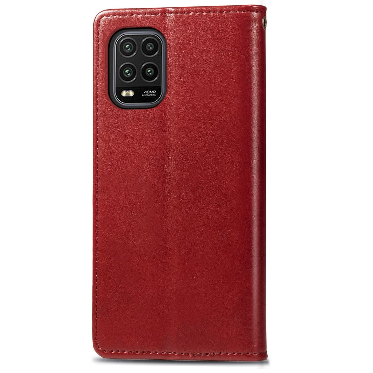 For Xiaomi Mi 10 Lite 5G Retro Solid Color Leather Buckle Phone Case with Lanyard & Photo Frame & Card Slot & Wallet & Stand Function