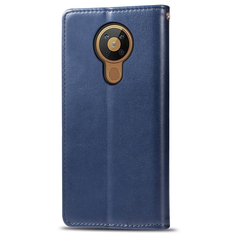 For Nokia 5.3 Retro Solid Color Leather Buckle Phone Case with Lanyard & Photo Frame & Card Slot & Wallet & Stand Function