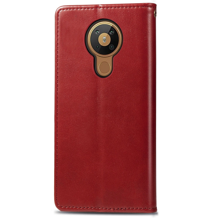 For Nokia 5.3 Retro Solid Color Leather Buckle Phone Case with Lanyard & Photo Frame & Card Slot & Wallet & Stand Function
