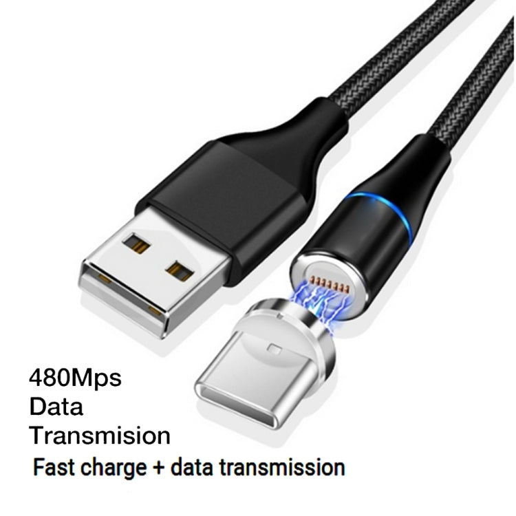 3A USB to USB-C / Type-C Fast Charging + 480Mbps Data Transmission Mobile Phone Magnetic Suction Fast Charging Data Cable, Cable Length: 2m