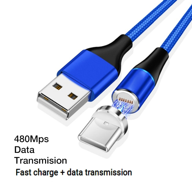 3A USB to USB-C / Type-C Fast Charging + 480Mbps Data Transmission Mobile Phone Magnetic Suction Fast Charging Data Cable, Cable Length: 2m