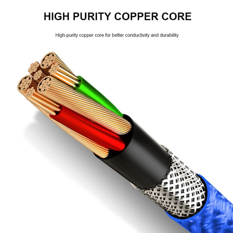 2 in 1 3A USB to Micro USB + USB-C / Type-C Fast Charging + 480Mbps Data Transmission Mobile Phone Magnetic Suction Fast Charging Data Cable, Cable Length: 2m