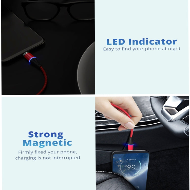 2 in 1 3A USB to Micro USB + USB-C / Type-C Fast Charging + 480Mbps Data Transmission Mobile Phone Magnetic Suction Fast Charging Data Cable, Cable Length: 2m