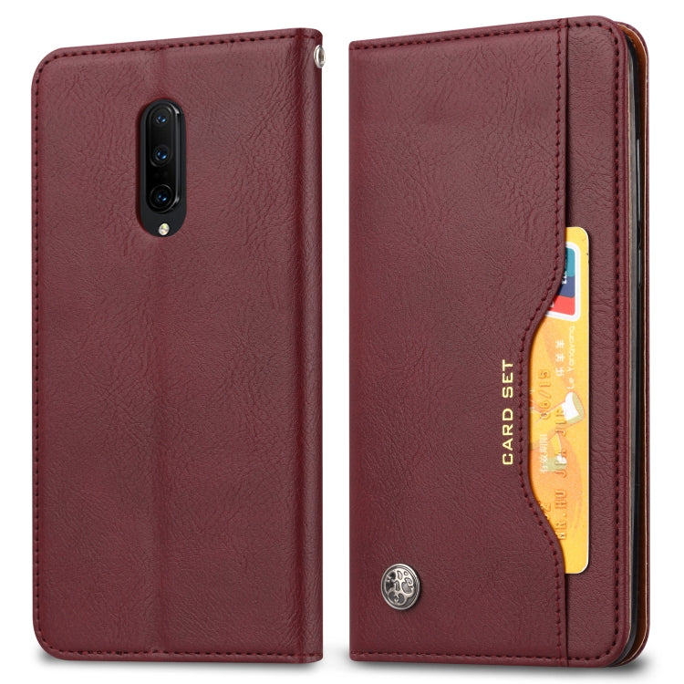 Knead Skin Texture Horizontal Flip Leather Case for OnePlus 7 Pro, with Photo Frame & Holder & Card Slots & Wallet