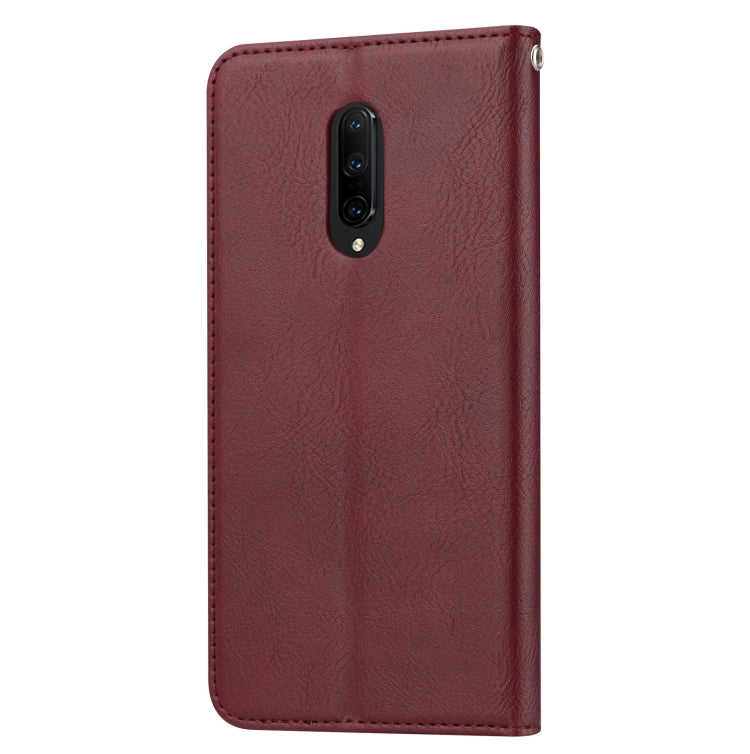 Knead Skin Texture Horizontal Flip Leather Case for OnePlus 7 Pro, with Photo Frame & Holder & Card Slots & Wallet