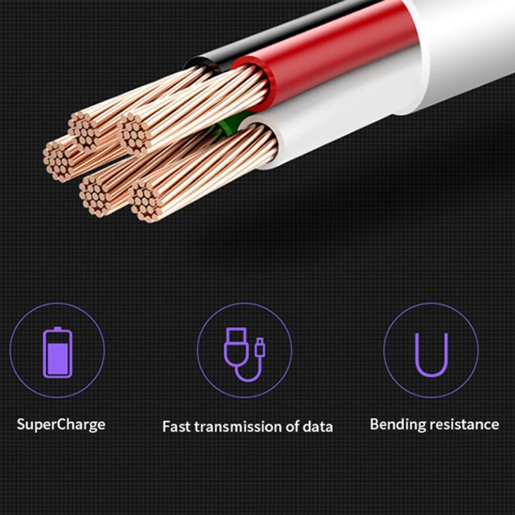 5A USB to USB-C / Type-C Flash Charging Data Cable, Cable Length: 1m