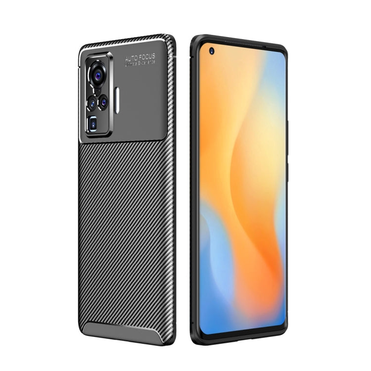For vivo X50 Pro Carbon Fiber Texture Shockproof TPU Case