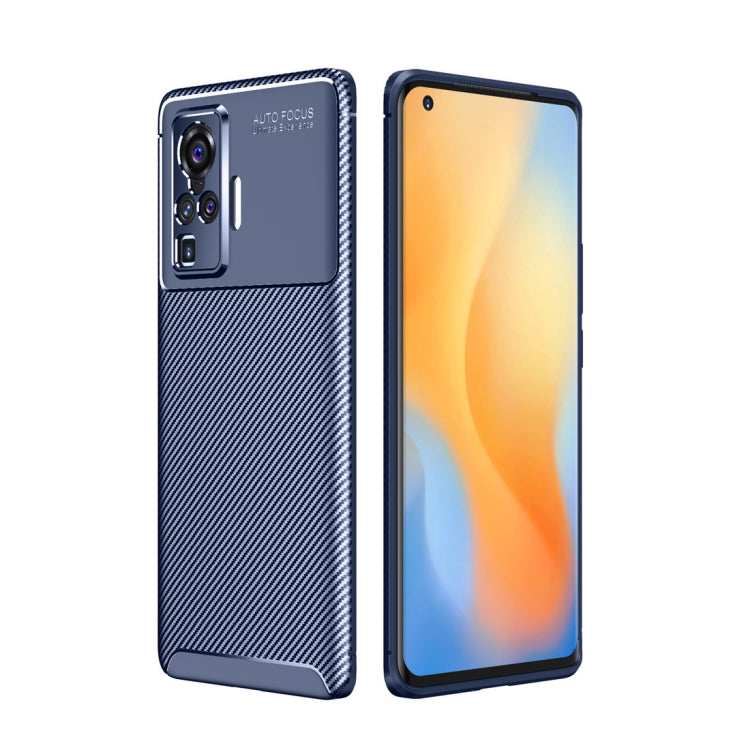 For vivo X50 Pro Carbon Fiber Texture Shockproof TPU Case
