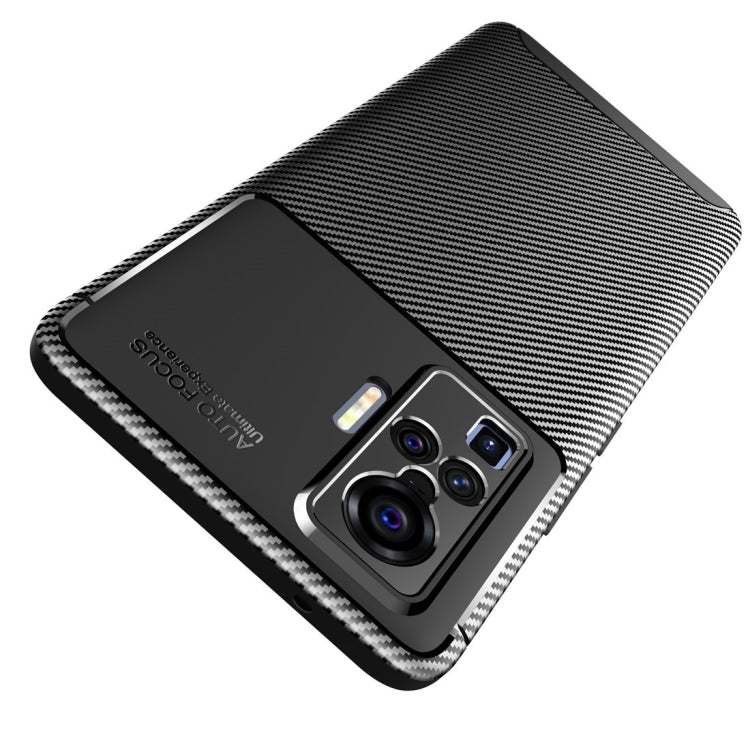 For vivo X50 Pro Carbon Fiber Texture Shockproof TPU Case