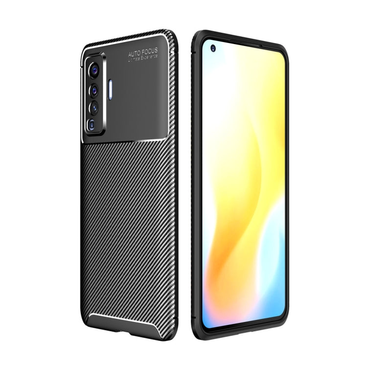 For vivo X50 Carbon Fiber Texture Shockproof TPU Case