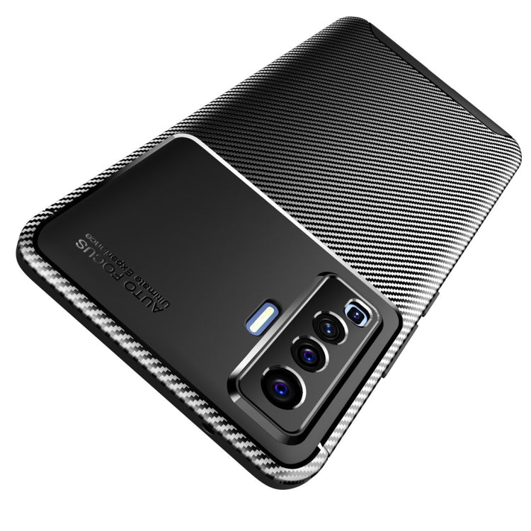 For vivo X50 Carbon Fiber Texture Shockproof TPU Case