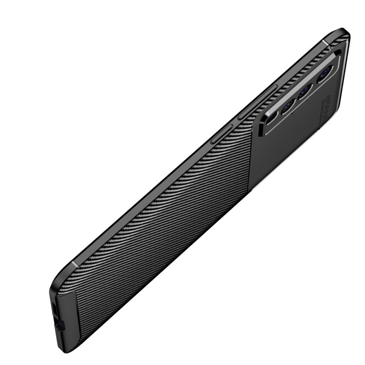 For vivo X50 Carbon Fiber Texture Shockproof TPU Case