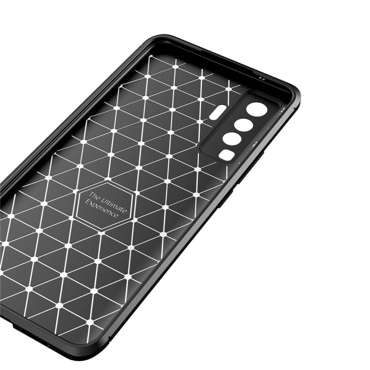 For vivo X50 Carbon Fiber Texture Shockproof TPU Case