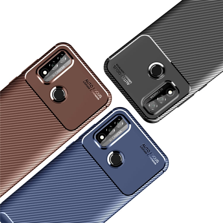 For Huawei P smart 2020 Carbon Fiber Texture Shockproof TPU Case