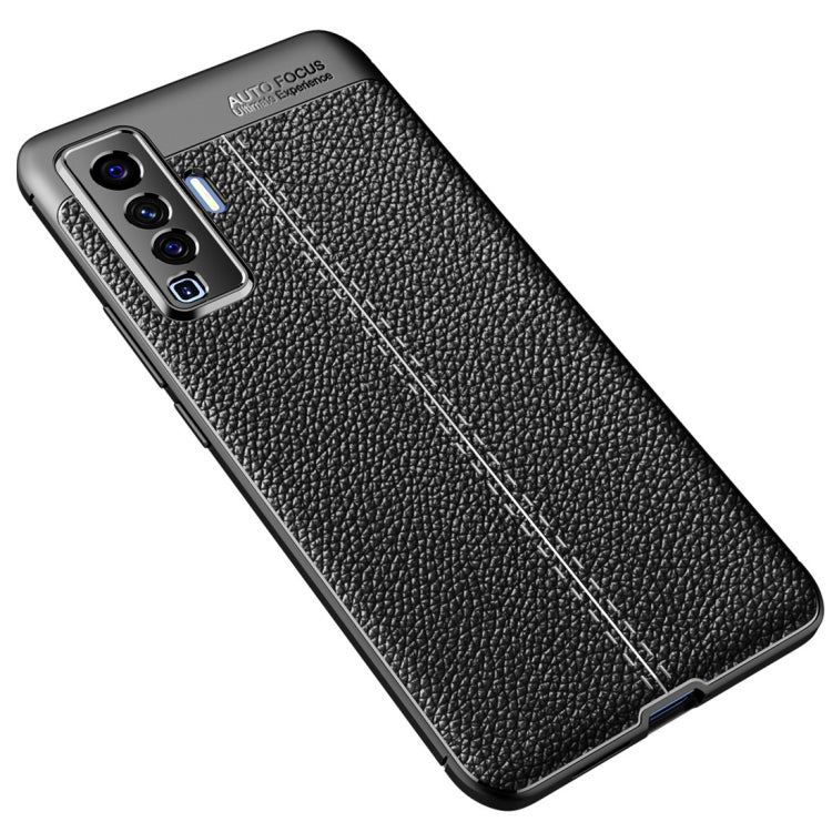 For VIVO X50 Litchi Texture TPU Shockproof Case