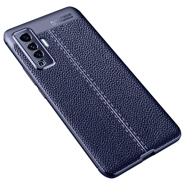 For VIVO X50 Litchi Texture TPU Shockproof Case