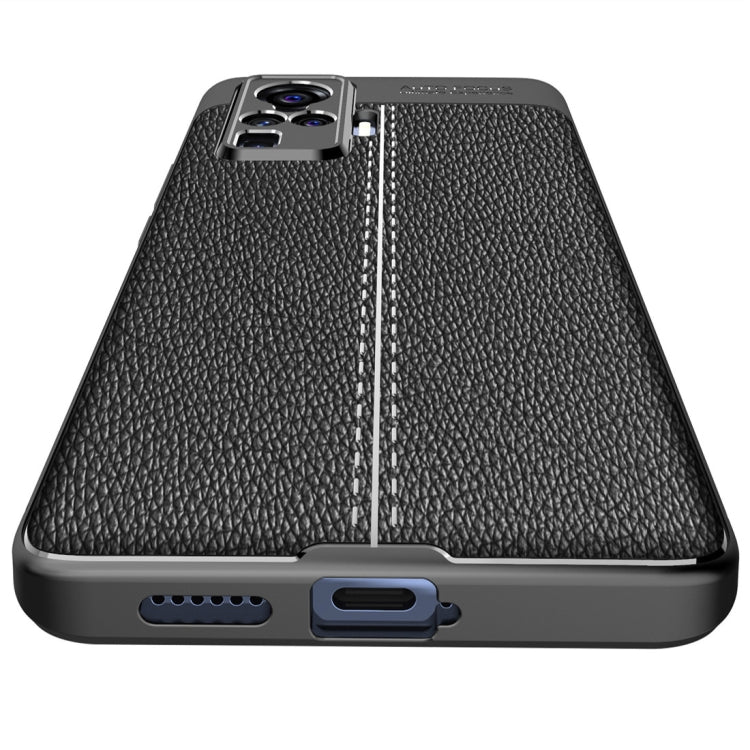 For VIVO X50 Litchi Texture TPU Shockproof Case