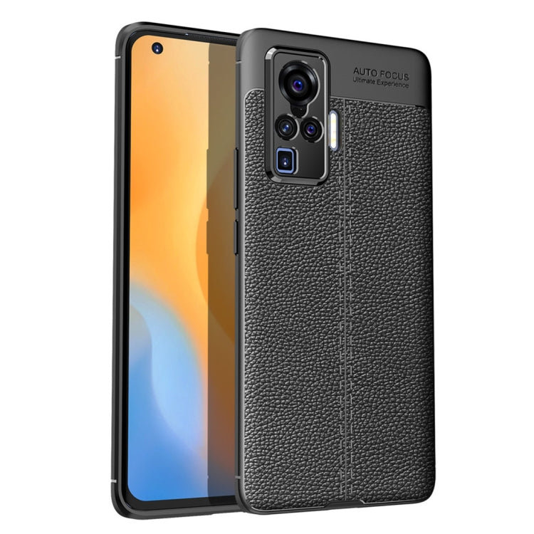 For VIVO X50 Litchi Texture TPU Shockproof Case