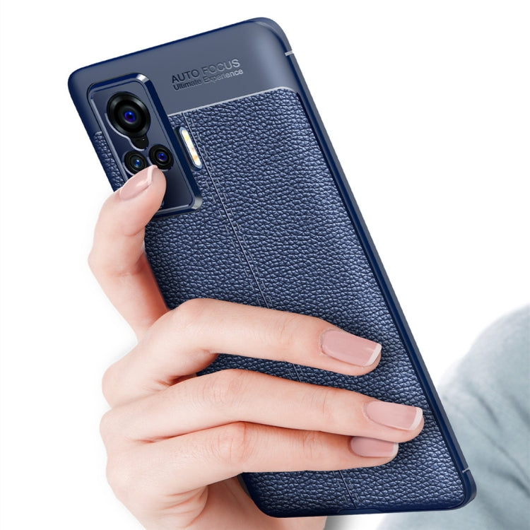 For VIVO X50 Litchi Texture TPU Shockproof Case