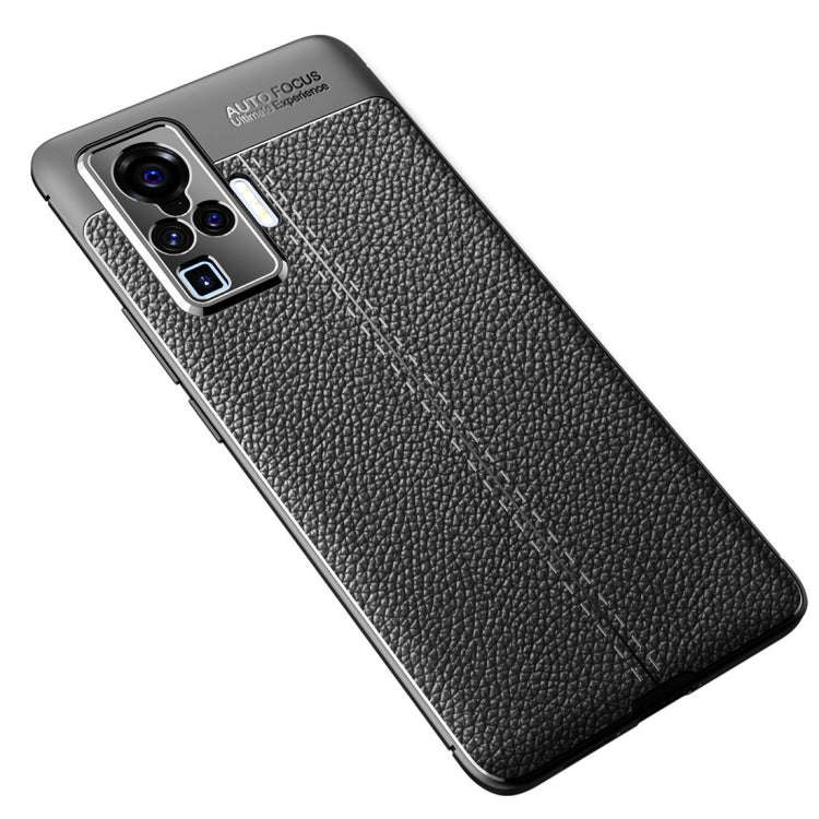 For VIVO X50 Pro Litchi Texture TPU Shockproof Case