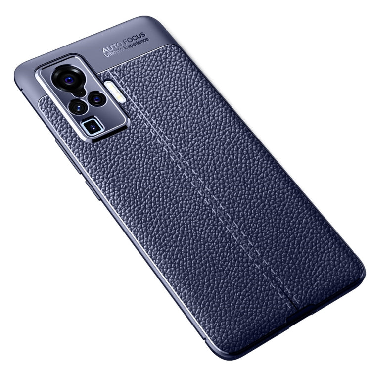 For VIVO X50 Pro Litchi Texture TPU Shockproof Case