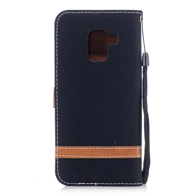 Color Matching Denim Texture Leather Case for Galaxy A8 / A530, with Holder & Card Slots & Wallet & Lanyard